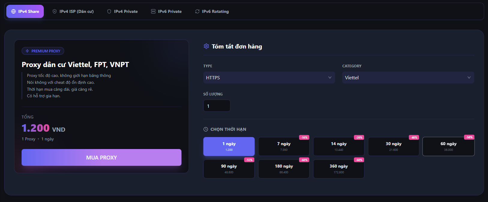 thue proxy dan cu nha mang viettel fpt vnpt